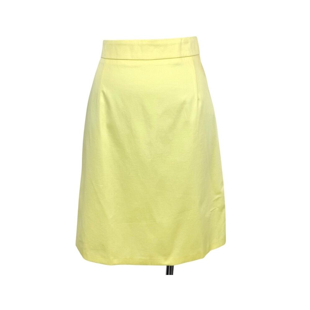 Paule Ka Paris Butter Yellow Skirt A-Line Knee Length | Size FR 36 (US 2-4)
